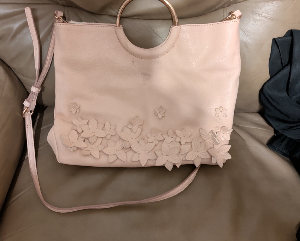 LC Lauren Conrad Blush Floral Shoulder Bag